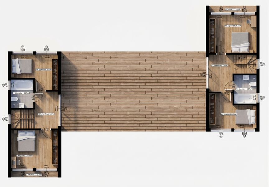 Piętro 1 projektu Smart Box 3D - Sei+