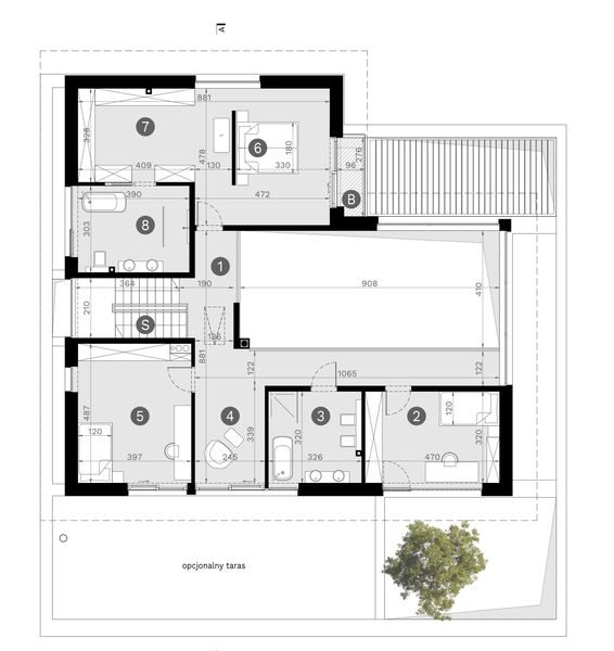 Piętro 1 projektu HomeKoncept 160