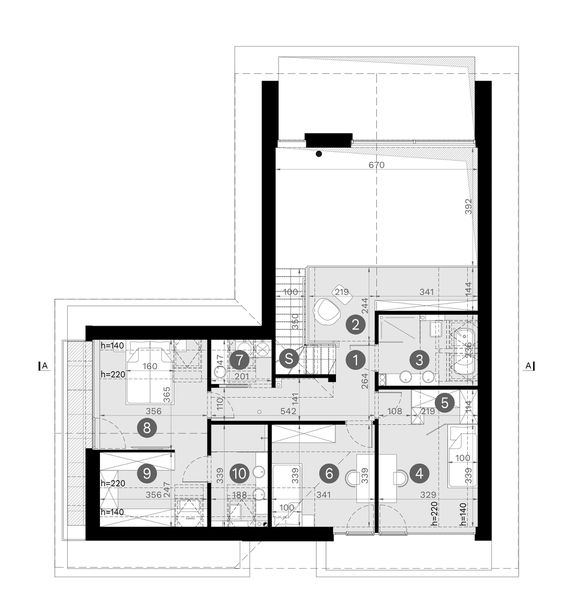 Poddasze projektu HomeKoncept 166 G2 wariant 01