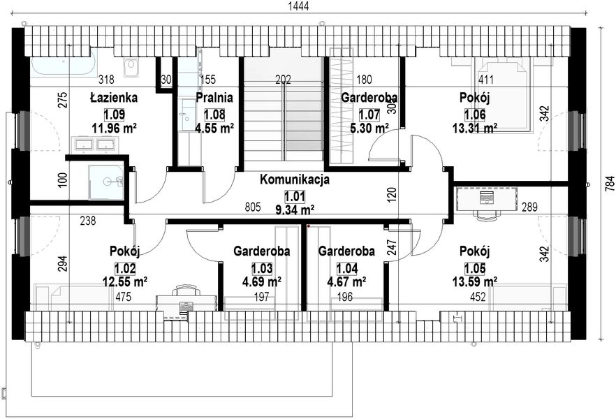 Poddasze projektu Złotoria 2