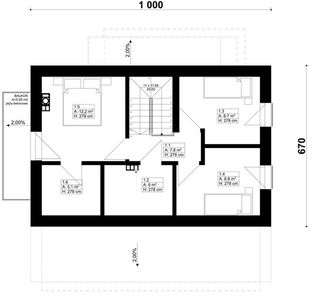 Poddasze projektu Small house