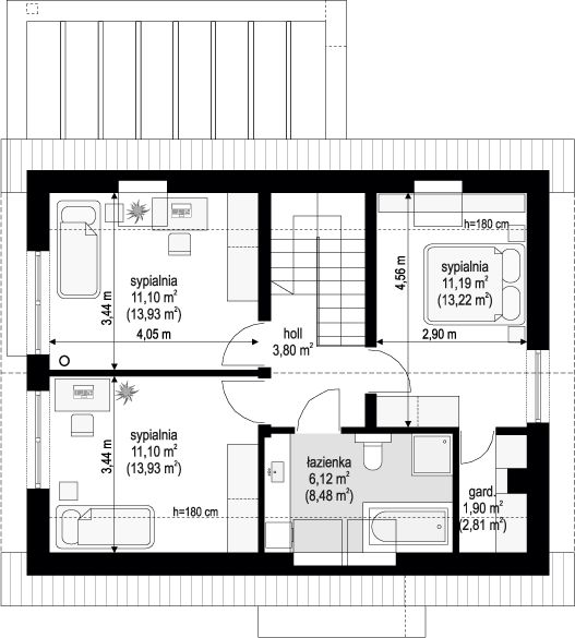 Poddasze projektu Przyjemny 5