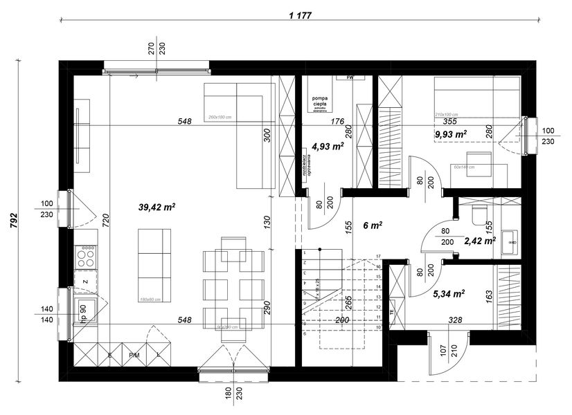 Parter projektu Dom prefabrykowany FastHome 130A