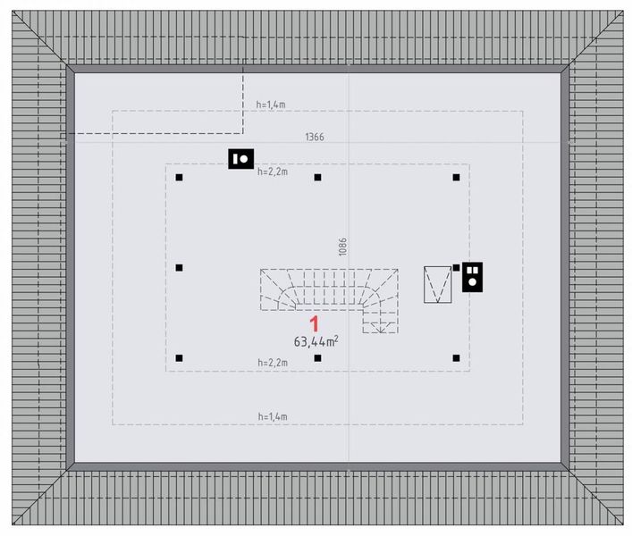 Poddasze projektu Domena 163 C4