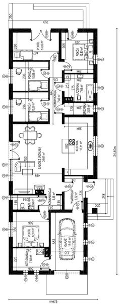 Projekt domu Planujdom 088 - rzut parteru, dom liczy 5 pokoje, 2 łazienki i wc