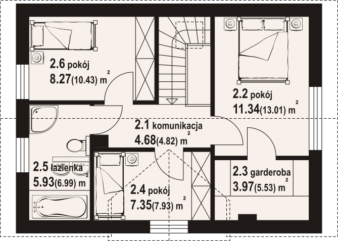 Poddasze projektu Lisowo aa 70