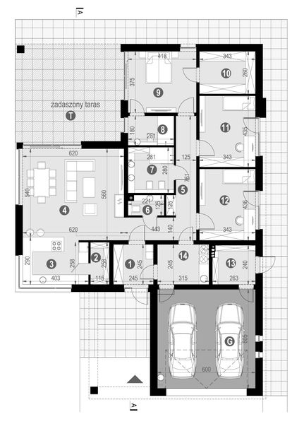 Projekt domu NewHouse 767 w1 - rzut parteru, dom liczy 3 pokoje, 3 łazienki i wc