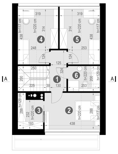 Projekt domu NewHouse 751 w1 - rzut poddasza, dom liczy 3 pokoje, 2 łazienki i wc