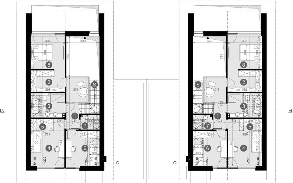 Projekt domu HomeKoncept 166 G1 B - rzut poddasza, dom liczy 4 pokoje, 2 łazienki i wc