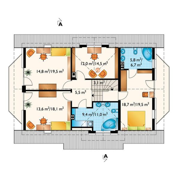Poddasze projektu Zoja plus Lux (994)
