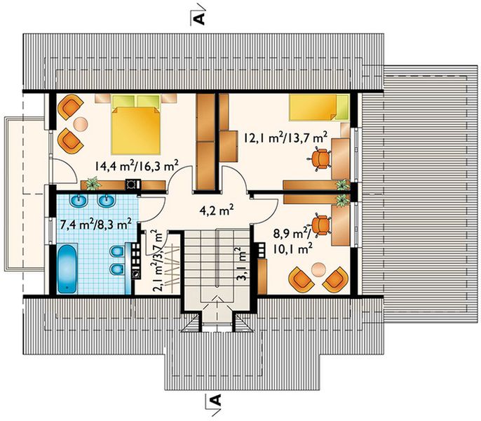Poddasze projektu Krab-3 (1190)
