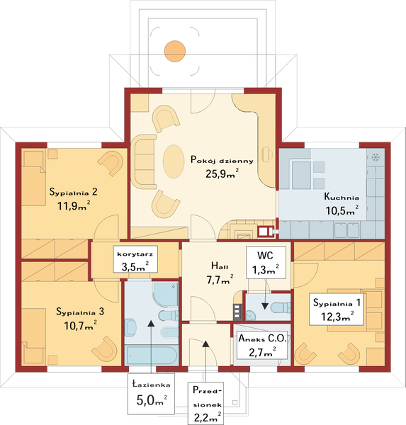 Parter projektu Domek Kaszubski (014 LT)