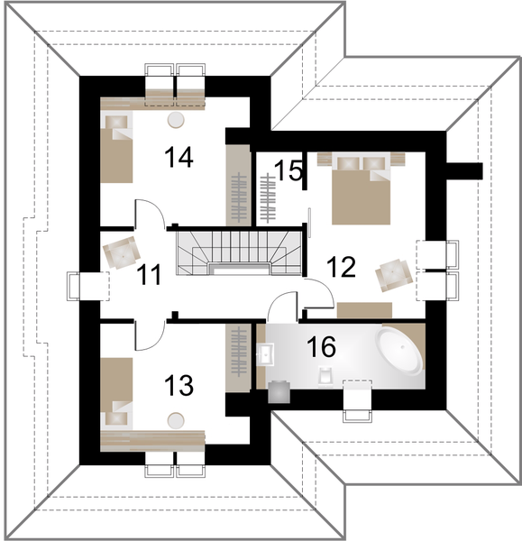 Poddasze projektu Amalfi