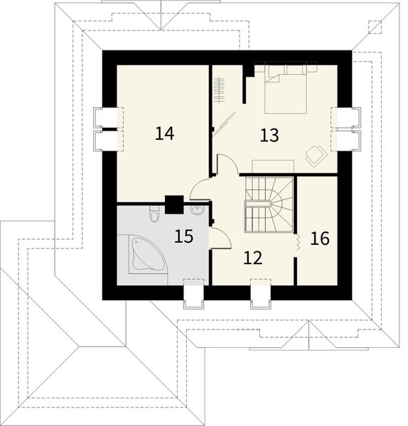 Poddasze projektu Toscania