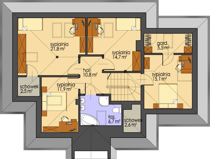 Poddasze projektu AH 004