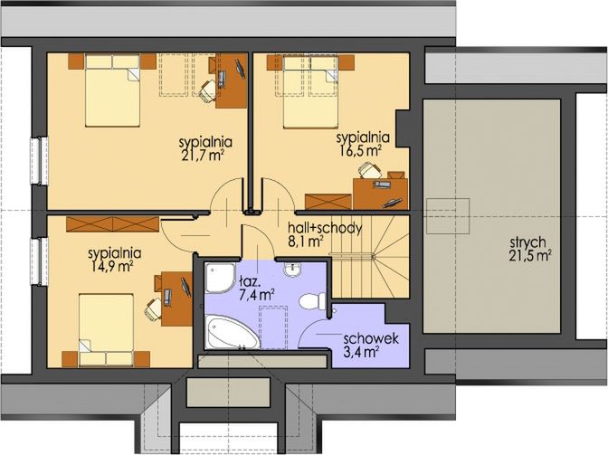 Poddasze projektu AH 033