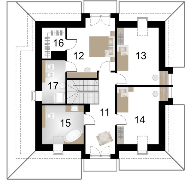 Poddasze projektu Amfilada