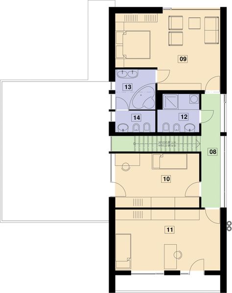 Piętro 1 projektu PS-GJ-90-20