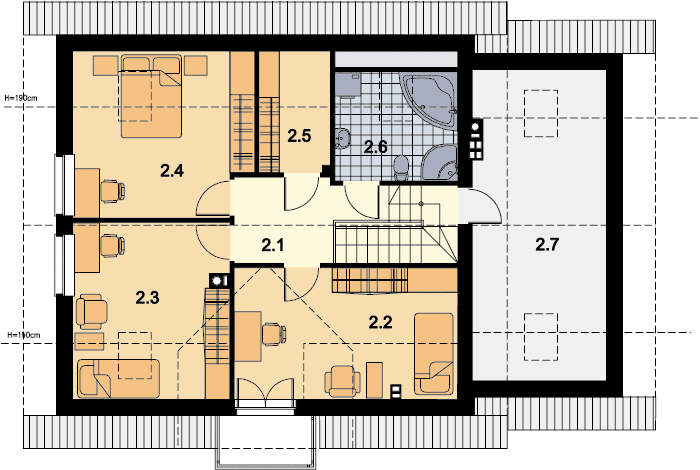Poddasze projektu Bianka