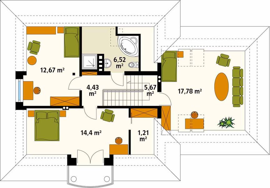 Poddasze projektu Bryza 4