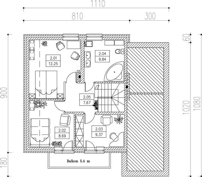 Poddasze projektu Dak