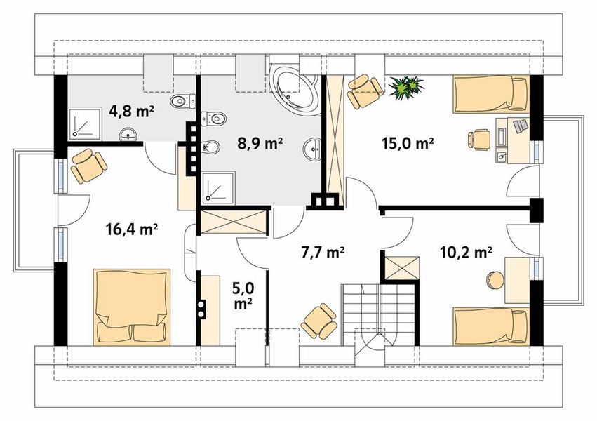 Poddasze projektu Calineczka