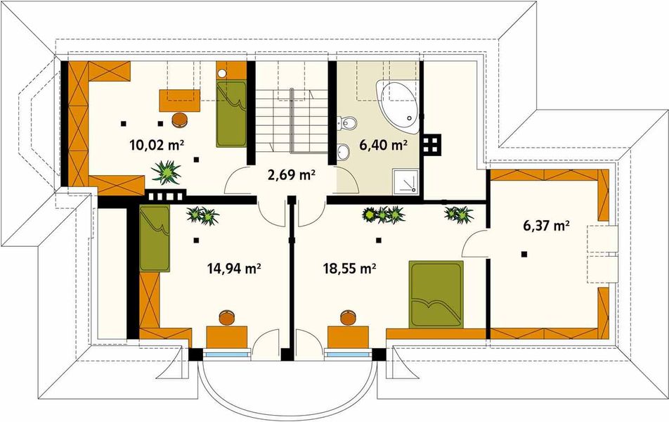 Poddasze projektu Aria 6