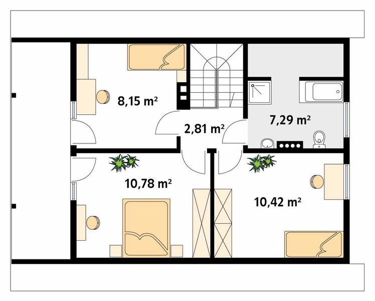 Poddasze projektu Jaśmin 2 dr-S
