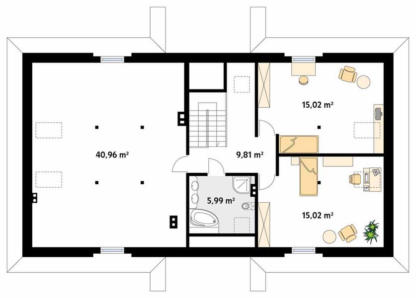 Poddasze projektu Tercja 3