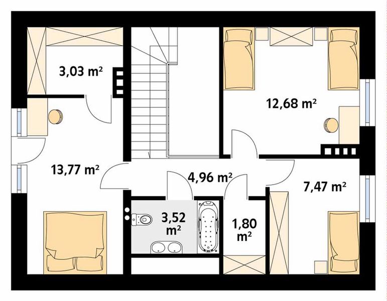 Poddasze projektu Kawka