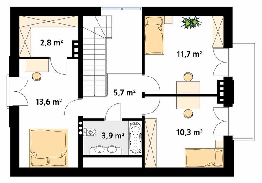 Poddasze projektu Kawka 2