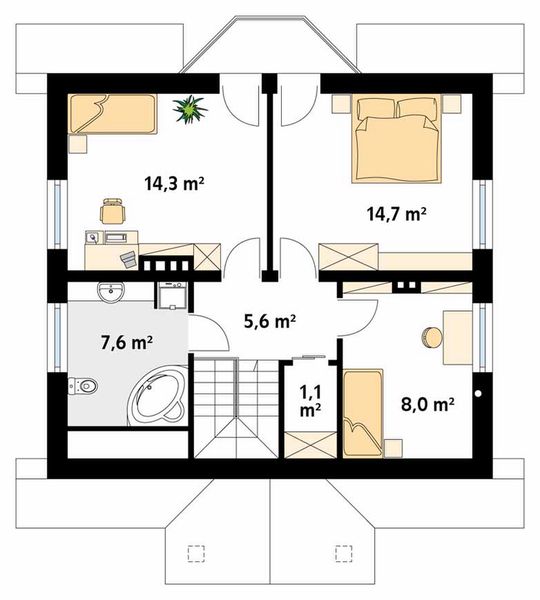 Poddasze projektu Pliszka 2