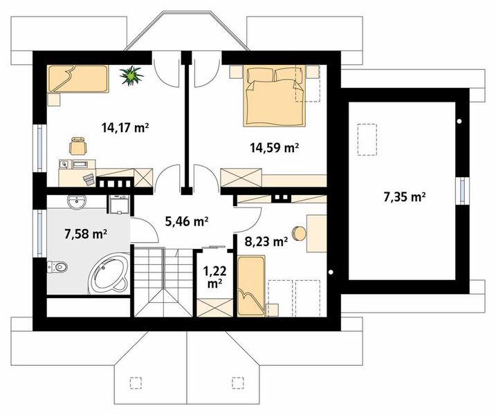 Poddasze projektu Pliszka