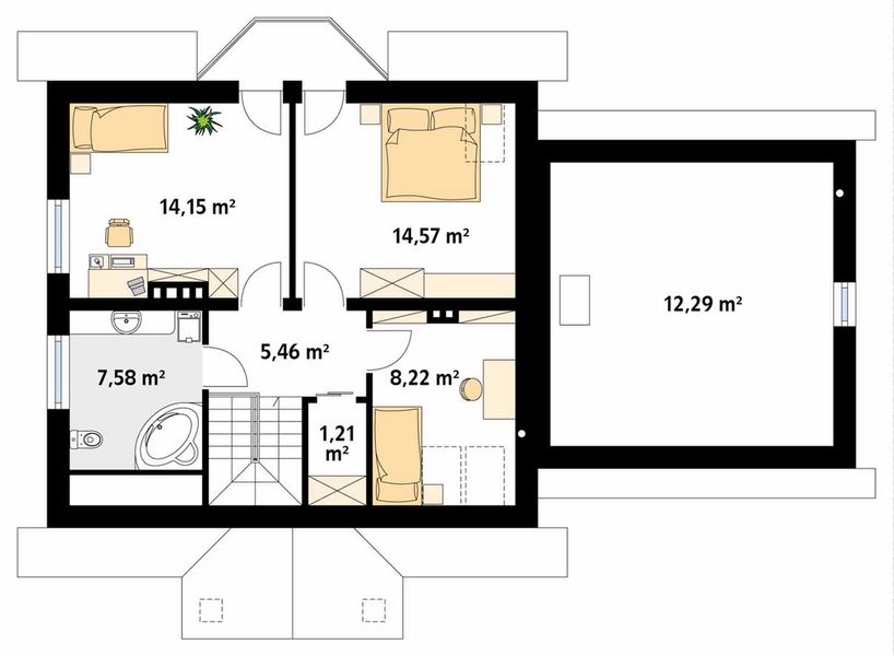 Poddasze projektu Pliszka 3