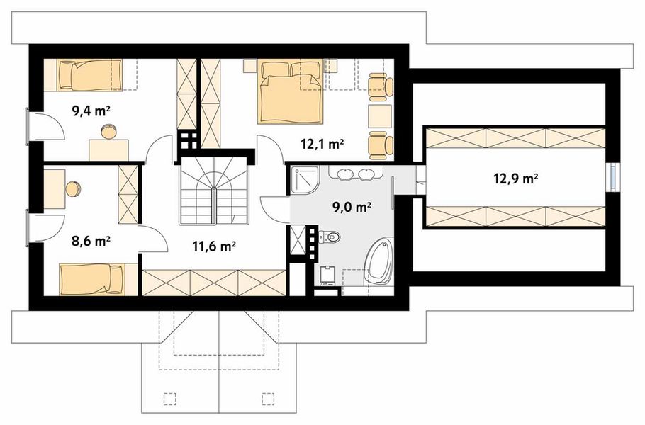 Poddasze projektu Sójka 3