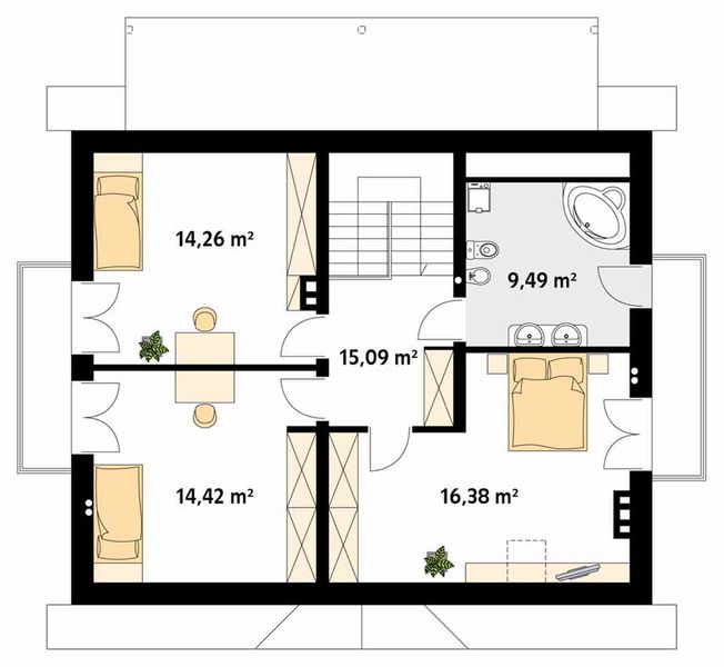Poddasze projektu Lawenda