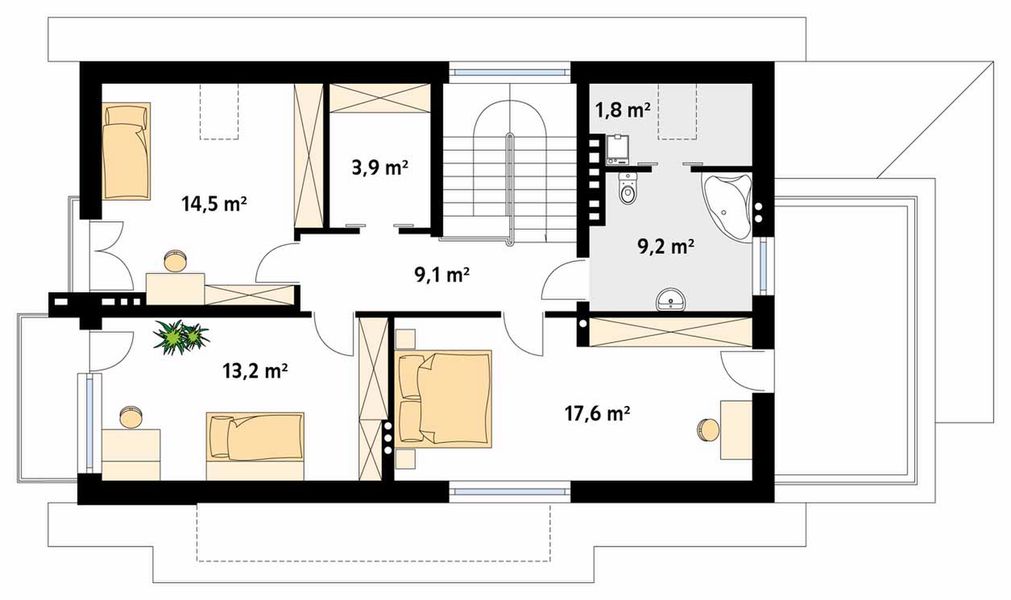 Poddasze projektu Amber 3