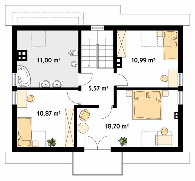 Poddasze projektu Dudek 2 dr-S