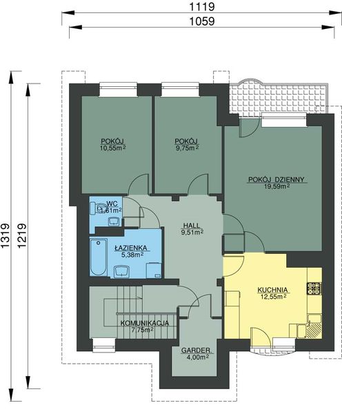 Poddasze projektu W-0801
