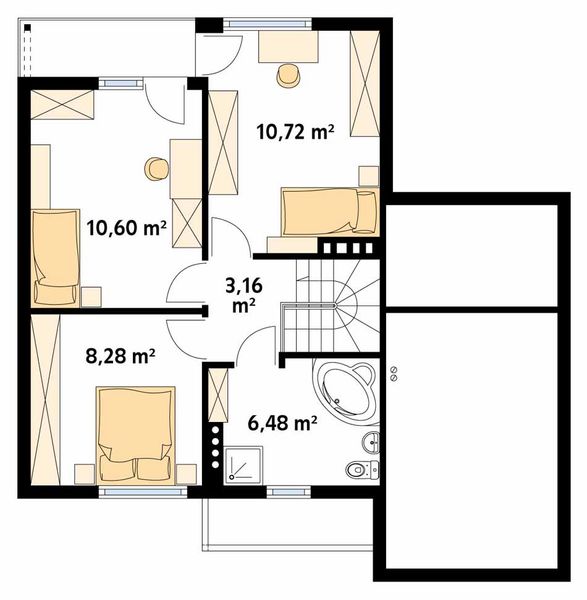Poddasze projektu Stokrotka 2 dr-S