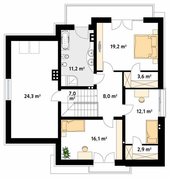 Poddasze projektu Jaspis 5