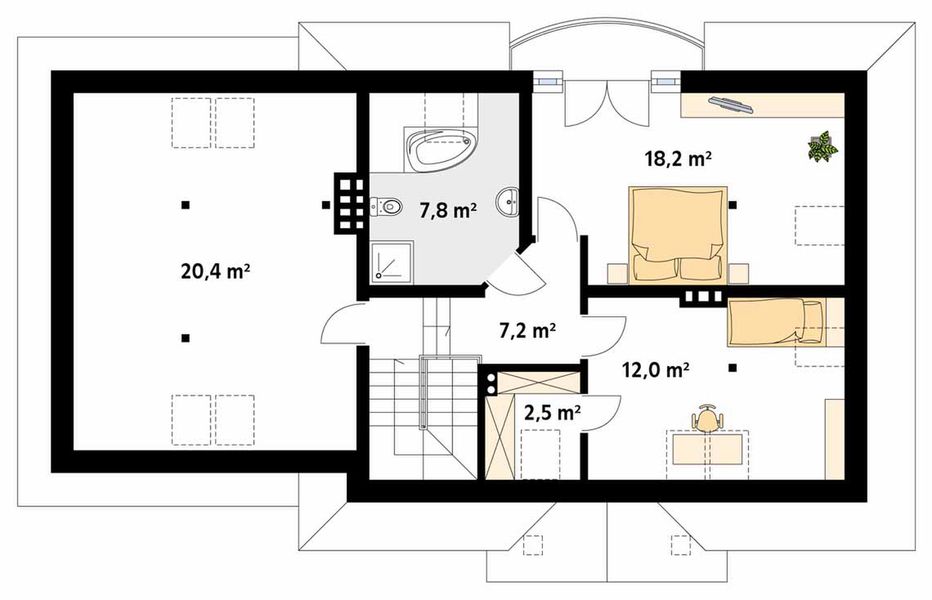 Poddasze projektu Szafran 5