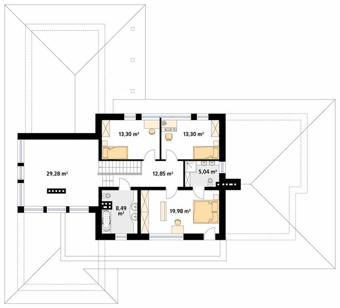 Piętro 1 projektu Bursztyn