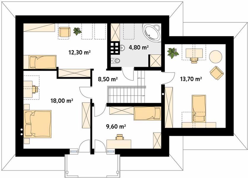 Poddasze projektu Wierzba