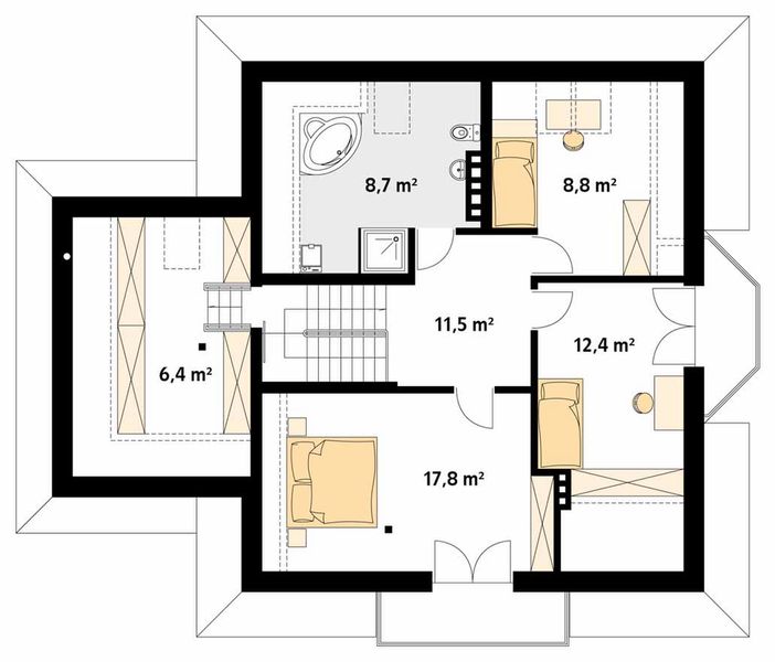 Poddasze projektu Wilga
