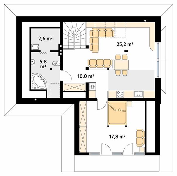 Poddasze projektu Rybitwa