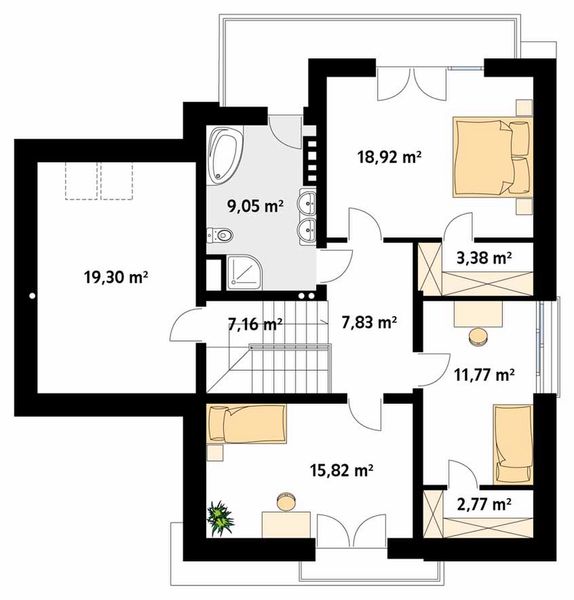 Poddasze projektu Jaspis 4