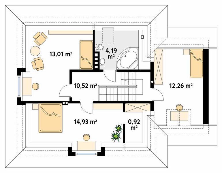 Poddasze projektu Bryza 2