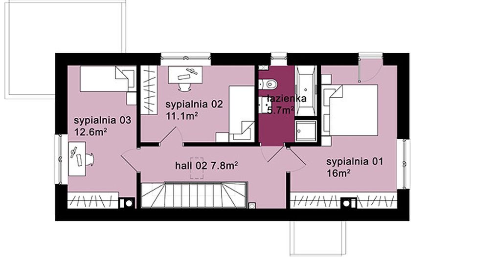 Piętro 1 projektu Domo 02