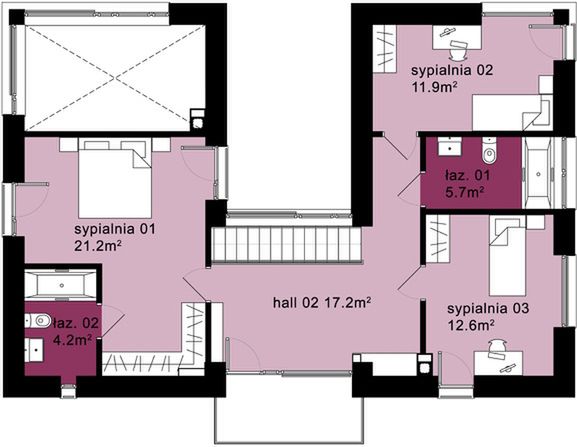 Piętro 1 projektu Domo 09 B